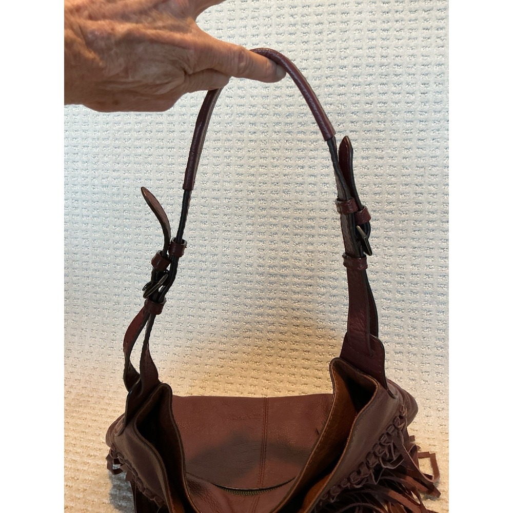 orYany Leather Fringe Handbag Shoulder Bag Hobo Western Rodeo Cowgirl - Picture 8 of 8